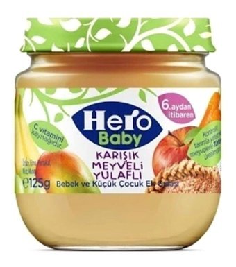Hero Baby Tahılsız Glutensiz Meyveli Yulaflı Kavanoz Maması 2x125 gr