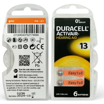 Duracell Activair 13 PR48 1.45 V Düğme Pil 60'lı