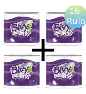 Bivy 2 Katlı Kokulu Renkli 4x4'lü Rulo Tuvalet Kağıdı