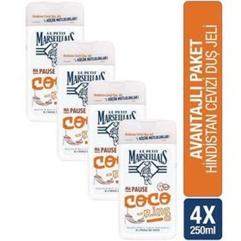 Le Petit Marseillais Hindistan Cevizi Duş Jeli 4x250 ml