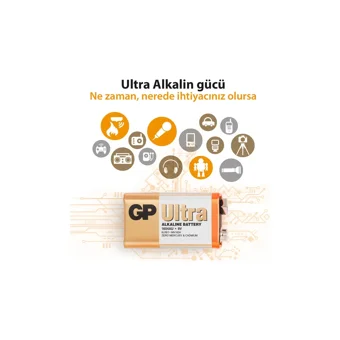 GP Ultra Gp1604Au MN1604 9 V Alkalin Kare Pil Tekli