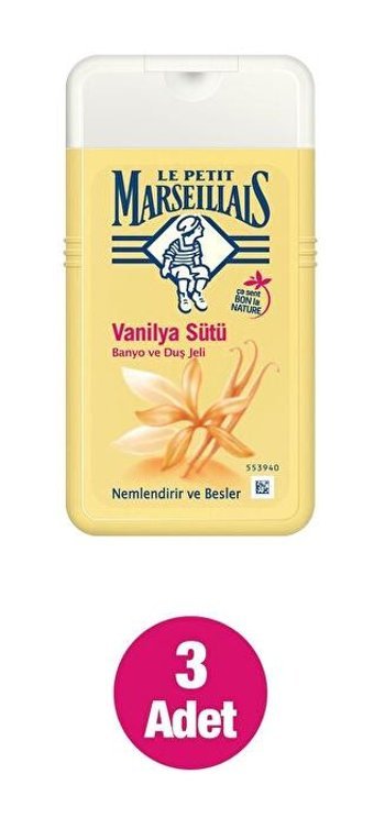 Le Petit Marseillais Vanilya Sütü Duş Jeli 3x250 ml