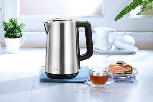 Linsar Çelik 1.7 lt 2200 W Siyah Kettle