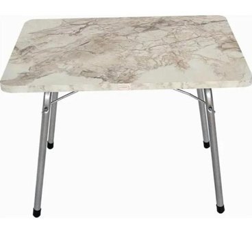 Albertus Design 45x60 cm Dikdörtgen Ahşap Katlanır Kamp Masası Beyaz