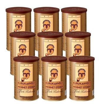 Kurukahveci Mehmet Efendi Sade Orta Kavrulmuş Türk Kahvesi 9x250 gr