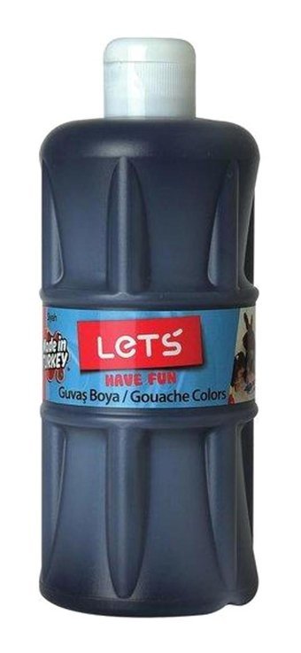 Lets L-5109 Tüp Siyah 500 ml Guaj Boya Seti