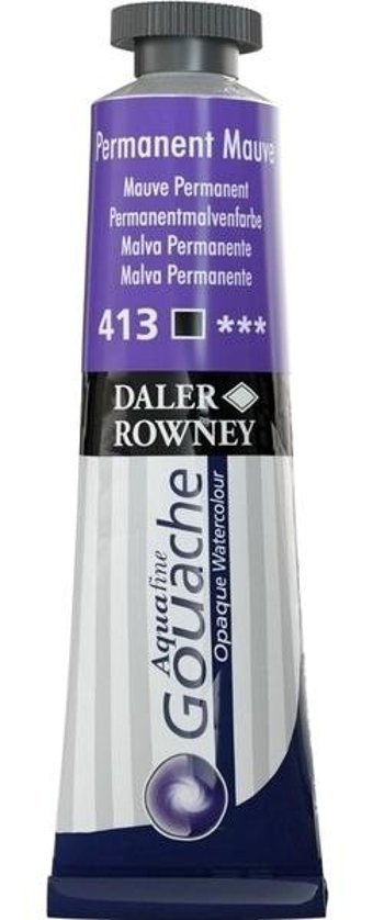 Daler Rowney 413 Permanent Mauve Tüp Mor 15 ml Guaj Boya Seti