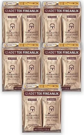 Kurukahveci Mehmet Efendi Sade Orta Kavrulmuş Türk Kahvesi 60x6 gr