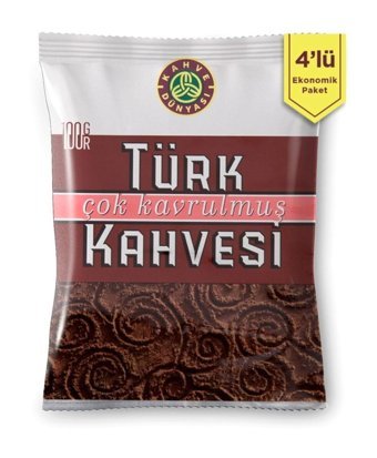 Kahve Dünyası Sade Çok Kavrulmuş Türk Kahvesi 4x100 gr
