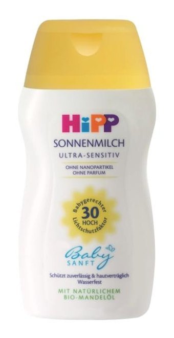 Hipp Babysanft 30 Faktör Hassas Ciltler İçin Suya Dayanıklı Parfümsüz Parabensiz Bebek El ve Yüz Güneş Kremi 200 ml