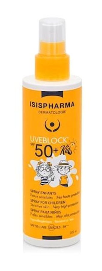 Isıspharma Uveblock 50 Faktör Hassas Ciltler İçin Yağsız Suya Dayanıklı Parfümsüz Bebek Yüz ve Vücut Güneş Kremi 200 ml
