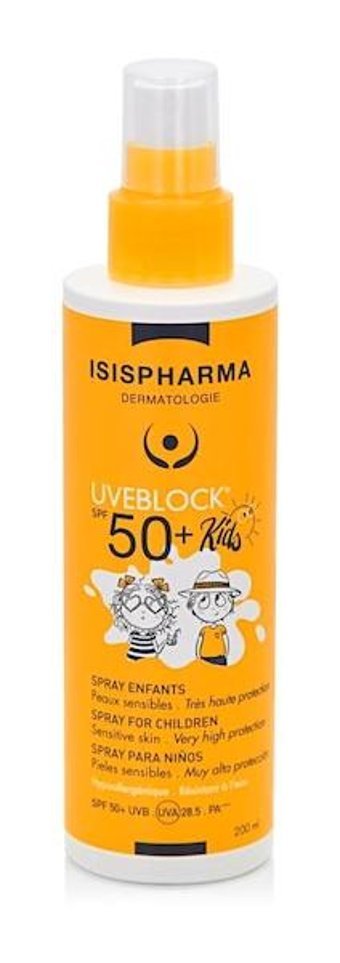 Isıspharma Uveblock 50 Faktör Hassas Ciltler İçin Yağsız Suya Dayanıklı Parfümsüz Bebek Yüz ve Vücut Güneş Kremi 200 ml