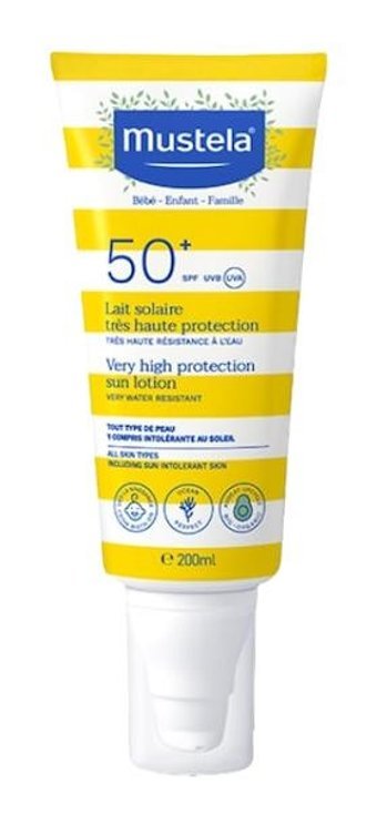 Mustela 50 Faktör Tüm Ciltler İçin Suya Dayanıklı Parfümsüz Parabensiz Bebek Yüz ve Vücut Güneş Losyonu 200 ml