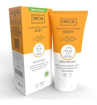 Incia 50 Faktör Tüm Ciltler İçin Suya Dayanıklı Parfümsüz Parabensiz Bebek Yüz ve Vücut Güneş Kremi 50 ml