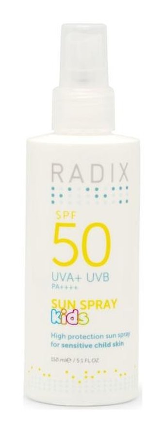 Radix 50 Faktör Hassas Ciltler İçin Suya Dayanıklı Parfümsüz Bebek Yüz ve Vücut Güneş Kremi 150 ml