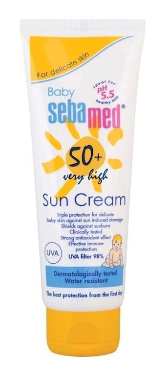 Sebamed Baby Sun 50 Faktör Hassas Ciltler İçin Yağsız Suya Dayanıklı Parabensiz Bebek Yüz ve Vücut Güneş Kremi 75 ml