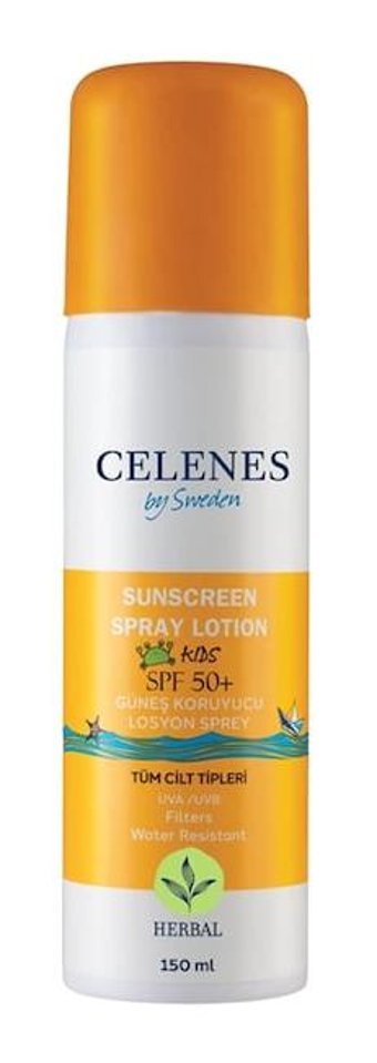 Celenes 50 Faktör Hassas Ciltler İçin Yağsız Suya Dayanıklı Parfümsüz Parabensiz Bebek Yüz ve Vücut Güneş Losyonu 150 ml