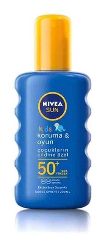 Nivea Sun 50 Faktör Tüm Ciltler İçin Yağsız Suya Dayanıklı Parabensiz Bebek Yüz ve Vücut Güneş Kremi 200 ml