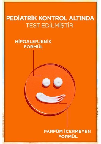 Garnier Ambre Solaire 50 Faktör Hassas Ciltler İçin Suya Dayanıklı Parfümsüz Bebek Yüz ve Vücut Güneş Kremi 200 ml
