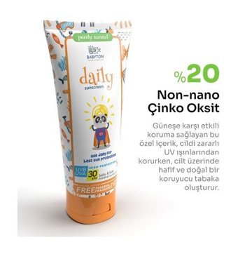 Babyton 30 Faktör Hassas Ciltler İçin Suya Dayanıklı Bebek Yüz ve Vücut Güneş Kremi 100 ml