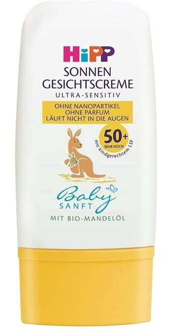 Hipp Babysanft 50 Faktör Hassas Ciltler İçin Suya Dayanıklı Parfümsüz Parabensiz Bebek Yüz ve Vücut Güneş Kremi 150 ml