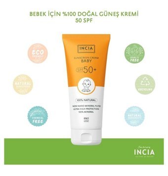 Incia 50 Faktör Hassas Ciltler İçin Parfümsüz Parabensiz Bebek Yüz ve Vücut Güneş Kremi 50 ml