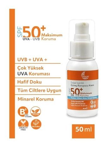 Organik Baby 50 Faktör Hassas Ciltler İçin Parabensiz Bebek Yüz ve Vücut Güneş Kremi 50 ml