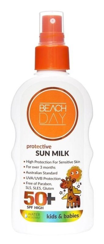 Beach Day 50 Faktör Hassas Ciltler İçin Bebek Güneş Kremi 150 ml