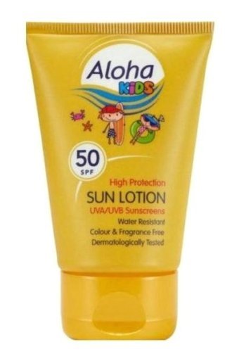 Aloha 50 Faktör Hassas Ciltler İçin Suya Dayanıklı Bebek Güneş Losyonu 50 ml
