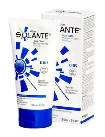 Solante 30 Faktör Hassas Ciltler İçin Yağsız Parfümsüz Parabensiz Bebek Yüz ve Vücut Güneş Losyonu 150 ml