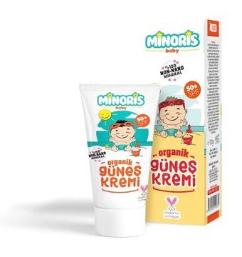 Minoris Baby 50 Faktör Tüm Ciltler İçin Suya Dayanıklı Parfümsüz Parabensiz Bebek Yüz ve Vücut Güneş Kremi 110 ml