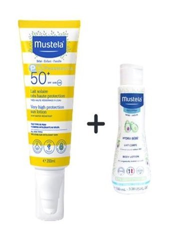 Mustela 50 Faktör Tüm Ciltler İçin Yağsız Suya Dayanıklı Parfümsüz Bebek Yüz ve Vücut Güneş Losyonu 40 ml