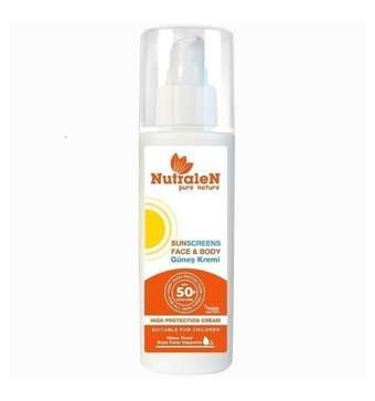 Nutralen Pure Nature 50 Faktör Tüm Ciltler İçin Suya Dayanıklı Bebek Yüz ve Vücut Güneş Kremi 100 ml