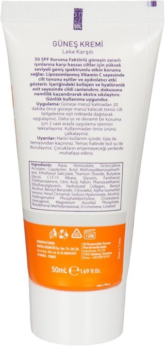 Dr. Clinic 50+ Faktör Leke Karşıtı Güneş Kremi 40 ml