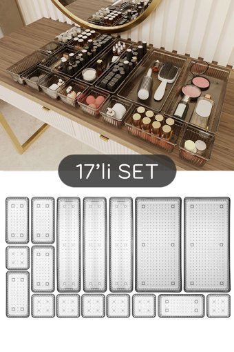 Meleni Home 17 Parça Tek Katlı Takı Organizeri Siyah