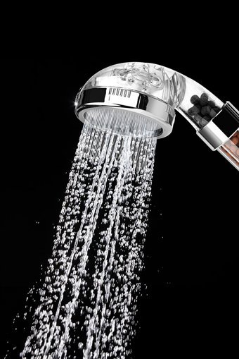 Benefse Plastik Tazyikli Arıtmalı Tasarruflu Sprey El Duş Başlığı Gümüş Turuncu