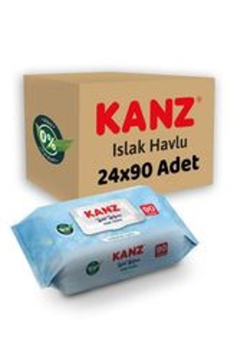 Kanz 90 Yaprak 24'lü Paket Islak Mendil