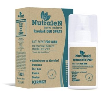 Nutralen Exudae Pudralı Ter Önleyici Antiperspirant Sprey Erkek Deodorant 50 ml