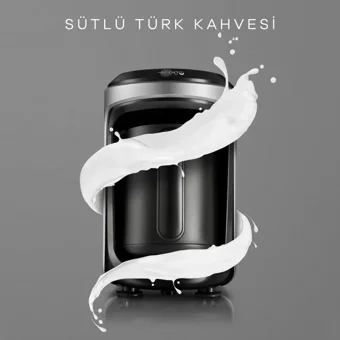 Karaca Hatır Hüps 1 Hazneli 5 Fincan Közde Kahve Tadında Sütlü Kahve Yapan 535 W Antrasit Türk Kahvesi Makinesi