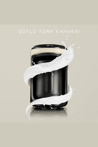 Karaca Hatır Hüps 1 Hazneli 5 Fincan Közde Kahve Tadında Sütlü Kahve Yapan 535 W Beyaz Türk Kahvesi Makinesi