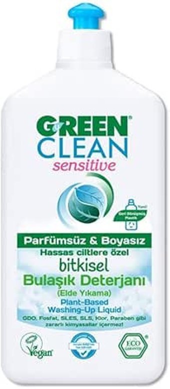 U Green Clean Kokusuz Kokulu El Bulaşık Deterjanı 2x500 ml