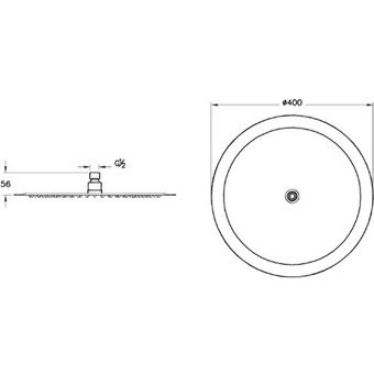Artema Lite Lc A45646 Krom Ankastre Tasarruflu Yağmur Tepe Duş Başlığı Gümüş