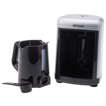 Emsan Bella Gusto 1 Hazneli 4 Fincan 535 W Gri Türk Kahvesi Makinesi