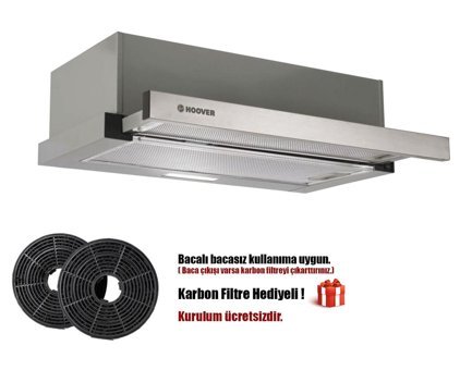 Hoover İnox Sürgülü Aspiratör