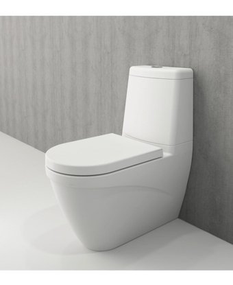 Bocchi Taormina Arch 69.5 cm Seramik Arkadan Çıkışlı Ayaklı Gömme Klozet Beyaz