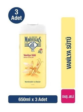 Le Petit Marseillais Vanilya Sütü Duş Jeli 3x650 ml