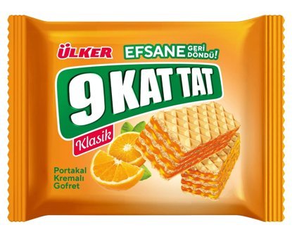Ülker 9 Kat Tat Portakal Kremalı Gofret 2x39 gr