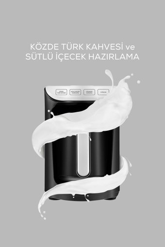 Karaca Hatır Köz 1 Hazneli 5 Fincan Közde Kahve Tadında Sütlü Kahve Yapan 535 W Beyaz Türk Kahvesi Makinesi