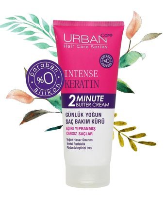 Urban Care Intense Keratin 2 Minute Onarıcı Keratin Kadın Saç Kremi 200 ml