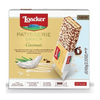 Loacker Patisserie Hindistan Cevizli Gofret 63 gr